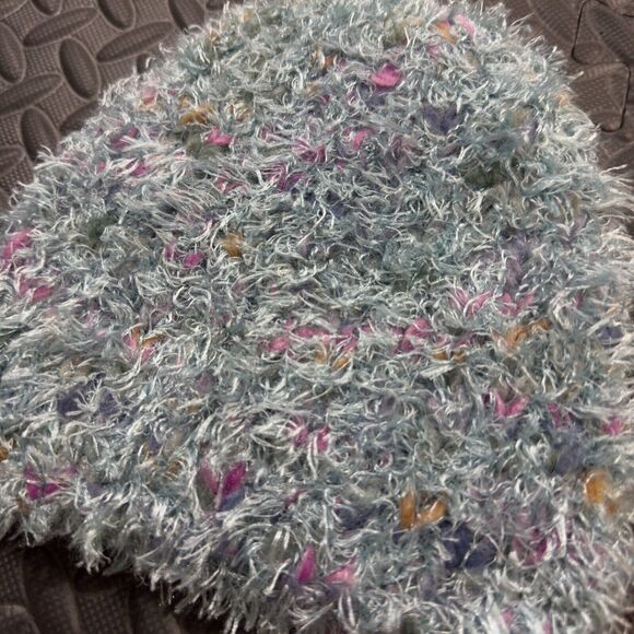 Fibres Beanie Hat Womens Multicolor Warm Plush Wide Brim Fluffy Knitted Cap - Picture 2 of 3